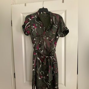 Banana Republic olive green with pink dress